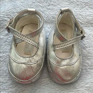 Silver Baby Mary Jane Shoes
